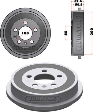 Juratek JDR002 - Тормозной барабан avtokuzovplus.com.ua