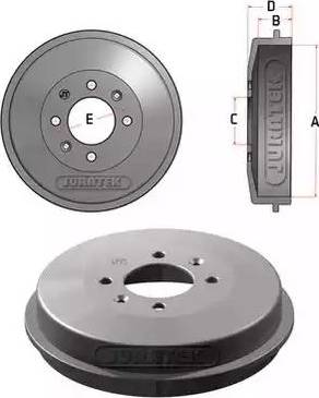 Juratek JDR003 - Тормозной барабан avtokuzovplus.com.ua