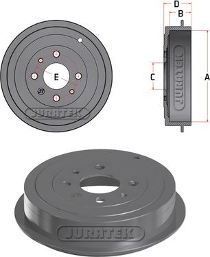 Juratek JDR024 - Тормозной барабан avtokuzovplus.com.ua