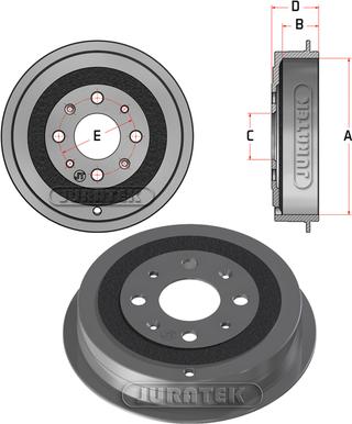 Juratek JDR025 - Гальмівний барабан autocars.com.ua