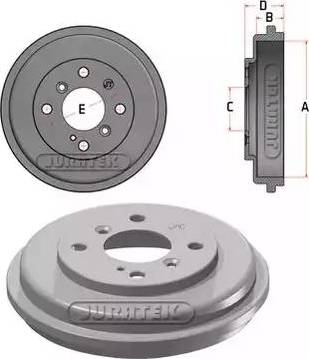 Juratek JDR036 - Тормозной барабан avtokuzovplus.com.ua