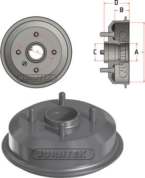 Juratek JDR041 - Тормозной барабан avtokuzovplus.com.ua