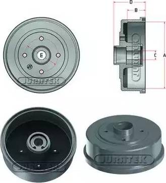 Juratek JDR080B - Тормозной барабан avtokuzovplus.com.ua