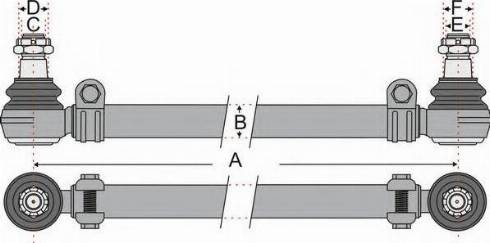 Juratek JSS1262 - Поздовжня рульова тяга autocars.com.ua
