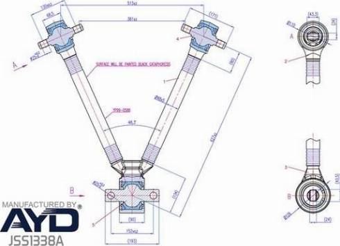 Juratek JSS1338A - Рычаг подвески колеса avtokuzovplus.com.ua