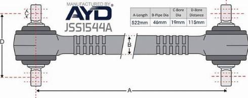 Juratek JSS1544A - Важіль незалежної підвіски колеса autocars.com.ua