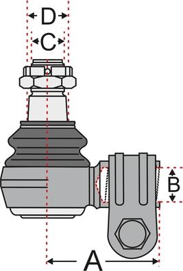 Juratek JSS2003A - Наконечник рульової тяги, кульовий шарнір autocars.com.ua