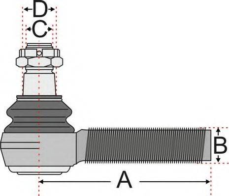 Juratek JSS2143 - Наконечник рулевой тяги, шарнир autodnr.net