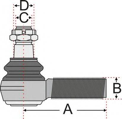 Juratek JSS2145 - Наконечник рулевой тяги, шарнир avtokuzovplus.com.ua