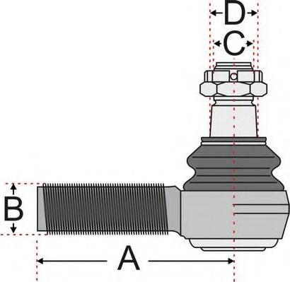 Juratek JSS2503 - Наконечник рулевой тяги, шарнир avtokuzovplus.com.ua