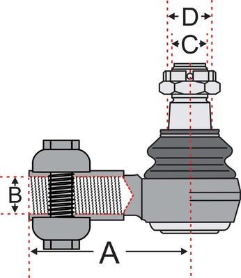 Juratek JSS2505A - Наконечник рулевой тяги, шарнир avtokuzovplus.com.ua