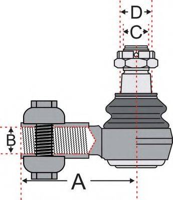 Juratek JSS2505 - Наконечник рулевой тяги, шарнир avtokuzovplus.com.ua