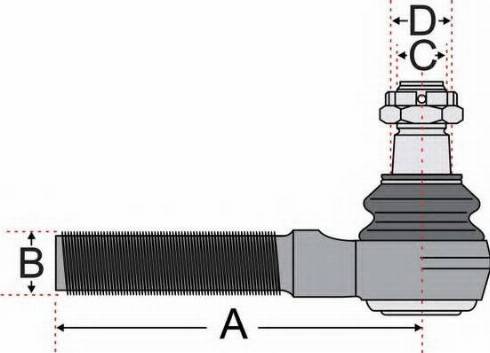 Juratek JSS2708R - Наконечник рульової тяги, кульовий шарнір autocars.com.ua