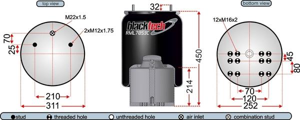 Juratek RML7053C - Кожух пневматической рессоры avtokuzovplus.com.ua