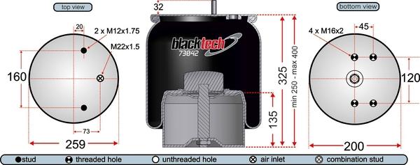 Juratek RML73042C - Кожух пневматичної ресори autocars.com.ua