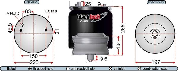 Juratek RML73108C - Кожух пневматичної ресори autocars.com.ua