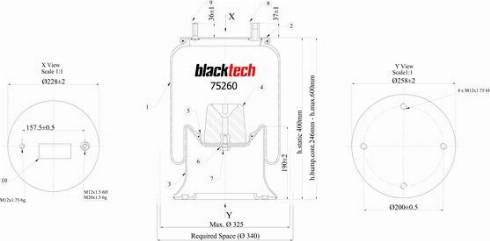 Juratek RML75260C3 - Кожух пневматичної ресори autocars.com.ua