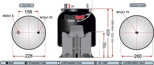 Juratek RML75260CP9 - Кожух пневматичної ресори autocars.com.ua