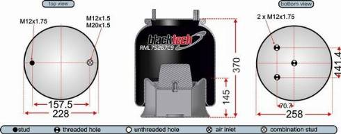 Juratek RML75267C9 - Кожух пневматичної ресори autocars.com.ua