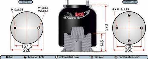 Juratek RML75267CP15 - Кожух пневматичної ресори autocars.com.ua