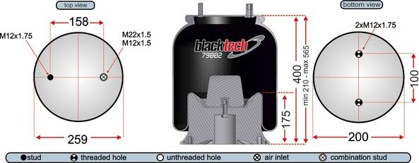 Juratek RML79002A3CP1 - Кожух пневматичної ресори autocars.com.ua