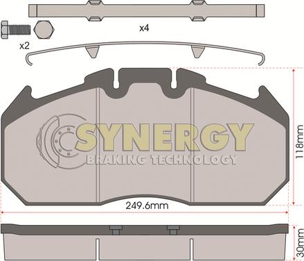 Juratek SYN2404 - Тормозные колодки, дисковые, комплект autodnr.net