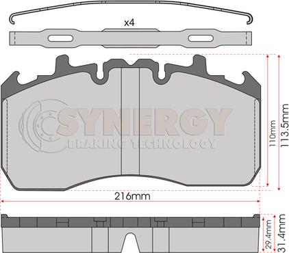 Juratek SYN3010 - Тормозные колодки, дисковые, комплект avtokuzovplus.com.ua