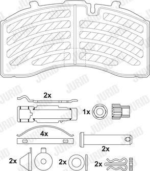 Jurid 2915805390 - Тормозные колодки, дисковые, комплект autodnr.net