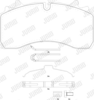 Jurid 2916205390 - Гальмівні колодки, дискові гальма autocars.com.ua