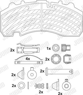 Jurid 2916705390 - Гальмівні колодки, дискові гальма autocars.com.ua