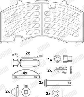 Jurid 2917105390 - Гальмівні колодки, дискові гальма autocars.com.ua