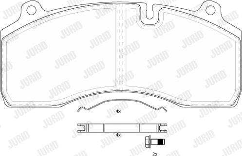 Jurid 2918105390 - Тормозные колодки, дисковые, комплект avtokuzovplus.com.ua