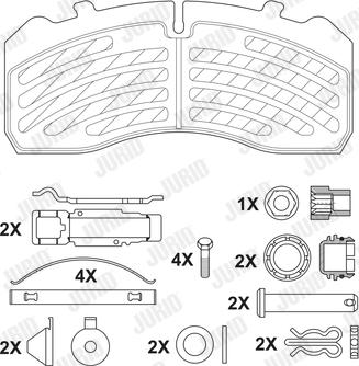 Jurid 2921305390 - Гальмівні колодки, дискові гальма autocars.com.ua