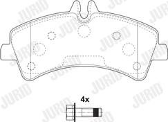 Jurid 2921709560 - Гальмівні колодки, дискові гальма autocars.com.ua