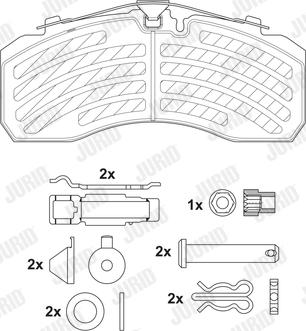 Jurid 2925305390 - Тормозные колодки, дисковые, комплект avtokuzovplus.com.ua