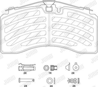 Jurid 2925705390 - Гальмівні колодки, дискові гальма autocars.com.ua