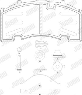 Jurid 2926405390 - Гальмівні колодки, дискові гальма autocars.com.ua