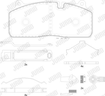 Jurid 2927404420 - Гальмівні колодки, дискові гальма autocars.com.ua