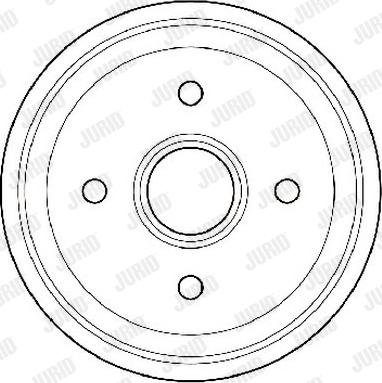 Jurid 329158J - Гальмівний барабан autocars.com.ua