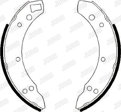 Jurid 361009J - Комплект тормозных колодок, барабанные autodnr.net