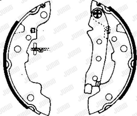 Jurid 361179J - Комплект гальм, барабанний механізм autocars.com.ua