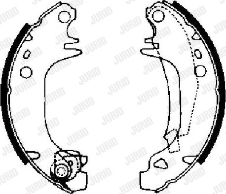 Jurid 361447J - Комплект гальм, барабанний механізм autocars.com.ua