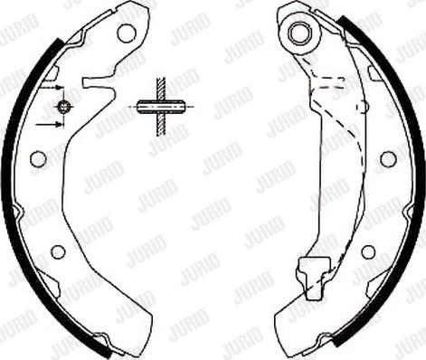 Jurid 362394J - Комплект гальм, барабанний механізм autocars.com.ua