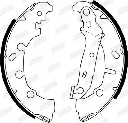 Jurid 362413J - Комплект тормозных колодок, барабанные autodnr.net