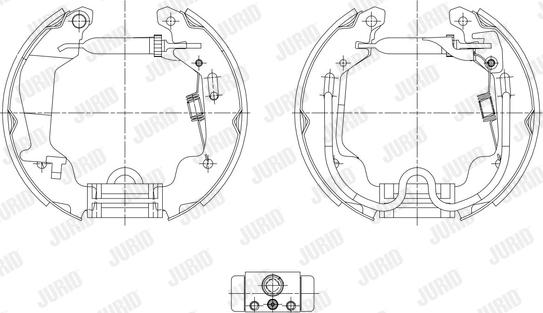 Jurid 381432J - Комплект гальм, барабанний механізм autocars.com.ua