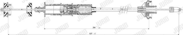 Jurid 422745J - Трос, управление сцеплением avtokuzovplus.com.ua