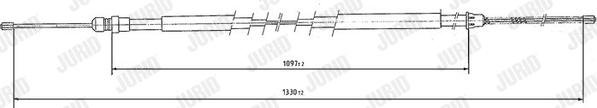 Jurid 431122J - Трос, гальмівна система autocars.com.ua