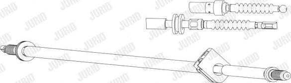 Jurid 432889J - Трос, гальмівна система autocars.com.ua