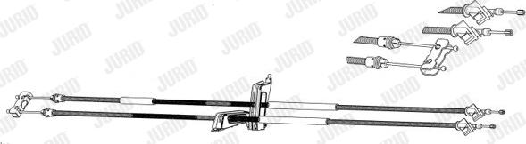 Jurid 432979J - Трос, гальмівна система autocars.com.ua