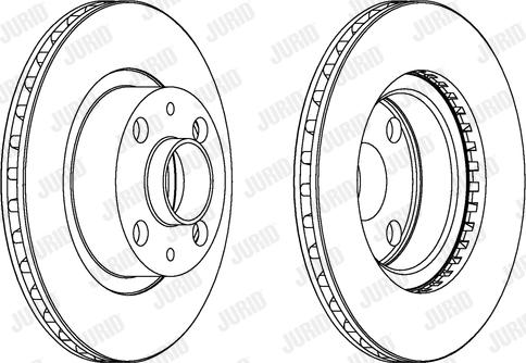 Jurid 561183J - Гальмівний диск autocars.com.ua